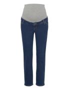 Mlolivia Db Regular Ankle Jeans Bottoms Jeans Straight-regular Blue Mamalicious