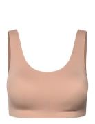 Bra Svea U Neck Top Lingerie Bras & Tops Soft Bras Tank Top Bras Beige Lindex