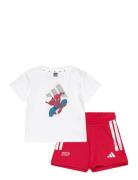 I Mrvl Sm T Set Sets Sets With Short-sleeved T-shirt White Adidas Sportswear