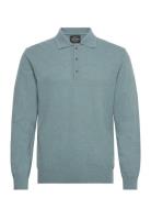 Eco Wool Tristan Knit Tops Knitwear Long Sleeve Knitted Polos Blue Mads Nørgaard