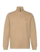 Estate-Rib Quarter-Zip Pullover Tops Knitwear Half Zip Jumpers Beige Polo Ralph Lauren