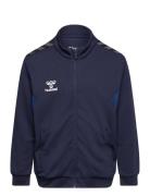 Hmlauthentic Pl Zip Jacket Kids Tops Sweatshirts & Hoodies Sweatshirts Blue Hummel