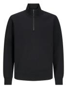 Jjebradley Sweat Half Zip Noos Jnr Tops Sweatshirts & Hoodies Sweatshirts Black Jack & J S