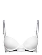 Lightly Lined Demi Lingerie Bras & Tops T-shirt Bras White Calvin Klein