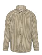 Shirt Woven Tops Shirts Long-sleeved Shirts Green Huttelihut