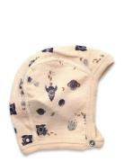 Helmet, Single Layer - Aop Accessories Headwear Hats Baby Hats Beige CeLaVi