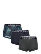 Core Minishorts 3P Night & Underwear Underwear Panties Multi/patterned Björn Borg