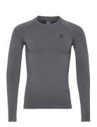 Odlo Performance Warm Bl Top Turtle Neck L/S Half Zip Sport Base Layer Tops Grey Odlo