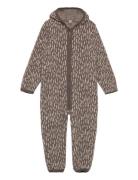 Pram Suit Wool Fleece  Outerwear Fleece Outerwear Fleece Suits Brown Huttelihut