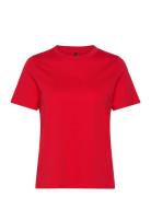 Vmpaulina Ss T-Shirt Ga Jrs Noos Tops T-shirts & Tops Short-sleeved Red Vero Moda