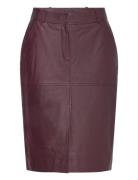 Cmroyal-Skirt Skirts Knee-length & Midi Skirts Burgundy Copenhagen Muse