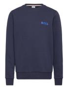 Sweatshirt Tops Sweatshirts & Hoodies Sweatshirts Navy BOSS