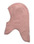 Balaclava Wool Fleece W. Lin. Accessories Headwear Balaclava Pink Huttelihut