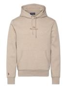 Logo Double-Knit Hoodie Tops Sweatshirts & Hoodies Hoodies Beige Polo Ralph Lauren