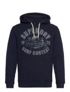 Lo-Fi Outdoors Relaxed Hood Tops Sweatshirts & Hoodies Hoodies Navy Superdry