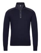 Kilmington Quarter Zip Jumper Black Tops Knitwear Half Zip Jumpers Navy Belstaff