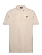 Plain Polo Shirt Tops T-shirts Polo Shirts Short-sleeved Polo Shirts Cream Lyle & Scott