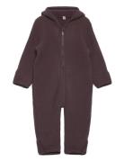 Pram Suit Wool Fleece  Outerwear Fleece Outerwear Fleece Suits Brown Huttelihut