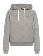 Shrunken Fit Fleece Hoodie Tops Sweatshirts & Hoodies Hoodies Grey Polo Ralph Lauren