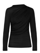 Katkabbginela Blouse Tops T-shirts & Tops Long-sleeved Black Bruuns Bazaar