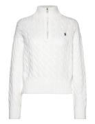 Cable-Knit Cotton Quarter-Zip Sweater Tops Knitwear Jumpers White Polo Ralph Lauren