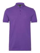 Paddy Sport Polos Short-sleeved Purple BOSS