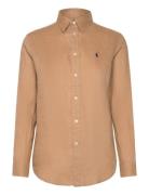 Classic Fit Linen Shirt Tops Shirts Linen Shirts Beige Polo Ralph Lauren