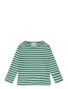 Tnstfro Uni L_S Rib Tee Tops T-shirts Long-sleeved T-Skjorte Green The New