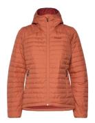 Lava Light Down Jacket W/Hood Women Jade Green Xs Foret Jakke Orange Bergans