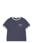 Script Logo Slim Top Tops T-Kortærmet Skjorte Navy GANT