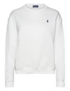 Fleece Crewneck Sweatshirt Tops Sweatshirts & Hoodies Sweatshirts White Polo Ralph Lauren