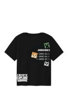 Nkmjafar Minecraft Nreg Ss Top Box Bfu Tops T-Kortærmet Skjorte Black Name It