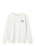 Nkmbearne Ls Nreg Sweat Unb Tops Sweatshirts & Hoodies Sweatshirts White Name It