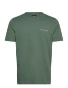 Embroidered T-Shirt Tops T-Kortærmet Skjorte Khaki Green Lyle & Scott