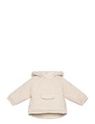Kangaroo Pocket Quilted Jacket Outerwear Jackets & Coats Quilted Jackets Cream Mango