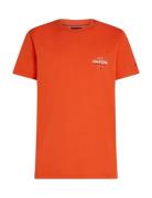 Monotype All American Tee Tops T-Kortærmet Skjorte Orange Tommy Hilfiger