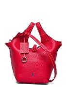 Polo Play Leather Small Tote & Crossbody Bags Totes Red Polo Ralph Lauren