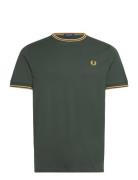 Twin Tipped T-Shirt Designers T-Kortærmet Skjorte Khaki Green Fred Perry