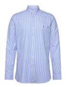 Slim Fit Striped Stretch Poplin Shirt Tops Shirts Casual Blue Polo Ralph Lauren