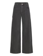 Washed Black Denim Pants Bottoms Jeans Wide Black Stella Nova