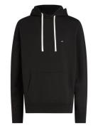 Essential Terry Hoody Tops Sweatshirts & Hoodies Hoodies Black Tommy Hilfiger