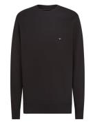 Essential Terry Crewneck Tops Knitwear Round Necks Black Tommy Hilfiger