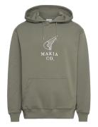 Airborne Hooded Sweatshirt Tops Sweatshirts & Hoodies Hoodies Khaki Green Makia