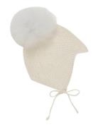 Bonnet Wool Knit Alpaca Pompom Accessories Headwear Hats Baby Hats White Huttelihut