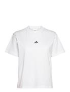 W Sl Sj T Sport Sport Clothing Sports Tops & T-shirts Sport T-Skjorte White Adidas Sportswear