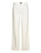 Mid-Waist Straight-Leg Jeans Bottoms Jeans Straight-regular White Lexington Clothing