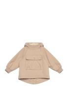 Matbabyvito Fleece Lined Spring Anorac. Grs Outerwear Shell Clothing Shell Jacket Cream MINI A TURE