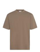 O-Neck Tee Over S/S Tops T-Kortærmet Skjorte Khaki Green Lindbergh