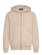 Loopback Fleece Full-Zip Hoodie Tops Sweatshirts & Hoodies Hoodies Beige Polo Ralph Lauren