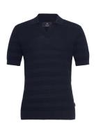 Mapolo V Heritage Tops Knitwear Short Sleeve Knitted Polos Navy Matinique